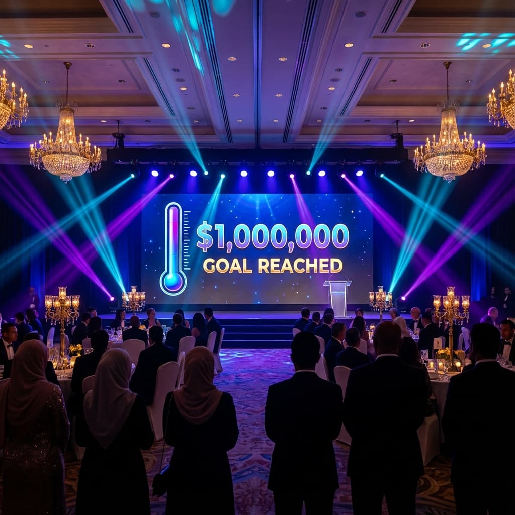 Live Thermometer at Fundraising Gala